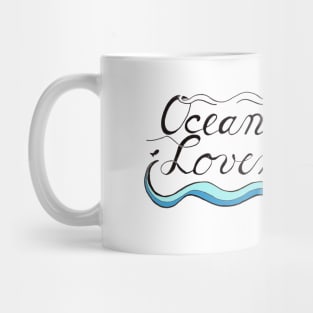 Ocean Lover Hand Lettering Design Mug